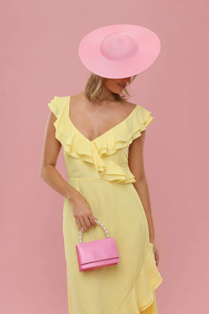 Morgan & Taylor Mini Mona Plate Hat | Candy Pink