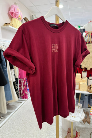 C&m Camilla & Marc Monica Tee | Burgundy