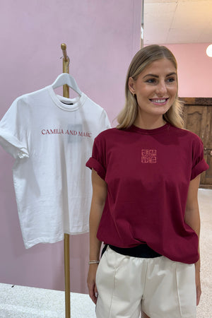 C&m Camilla & Marc Monica Tee | Burgundy