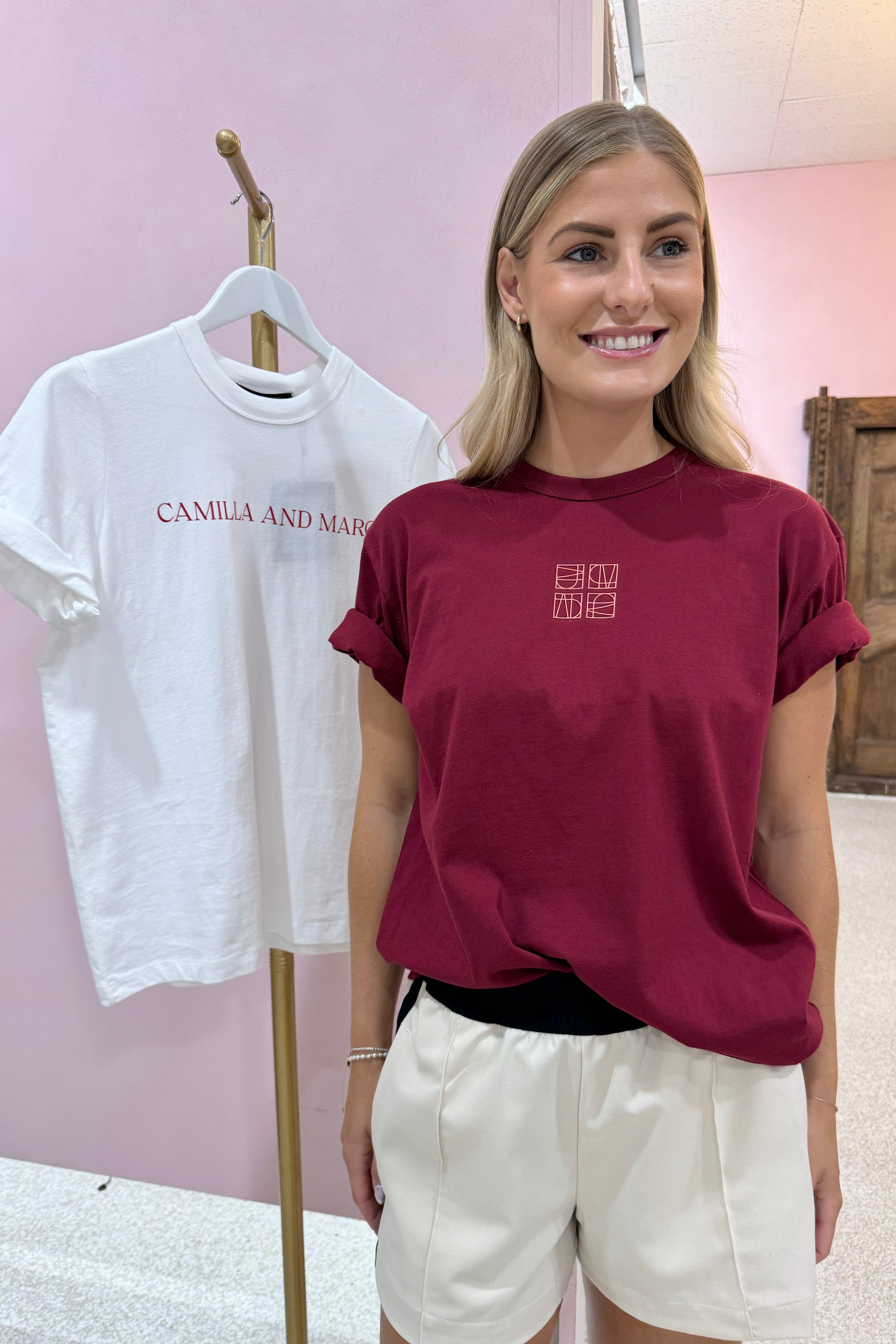 C&m Camilla & Marc Monica Tee | Burgundy