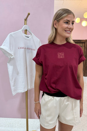 C&m Camilla & Marc Monica Tee | Burgundy