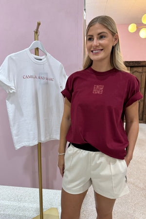 C&m Camilla & Marc Monica Tee | Burgundy