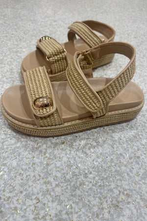 Billini Porter Platform Sandal | Natural Raffia