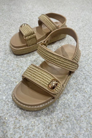 Billini Porter Platform Sandal | Natural Raffia