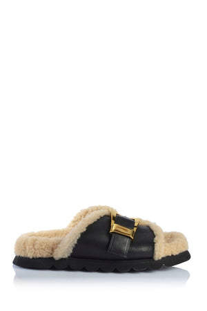 Alias Mae Kiara Slide | Black Shearling