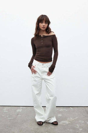 Bayse Brand Zinnia Top | Chocolate