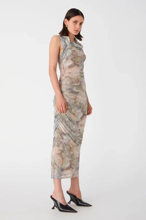 Misha Breslin Mesh Midi Dress | Abstract