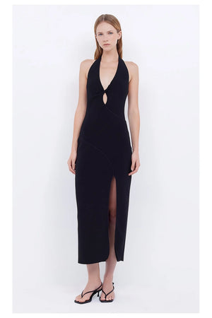 Bec + Bridge Odeya Halter Dress | Black