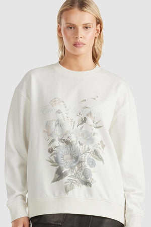 Ena Pelly Lilly Oversized Wildflower Sweater | Vintage White