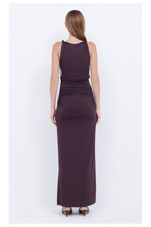 Bec + Bridge Elissa Twist Dress | Aubergine