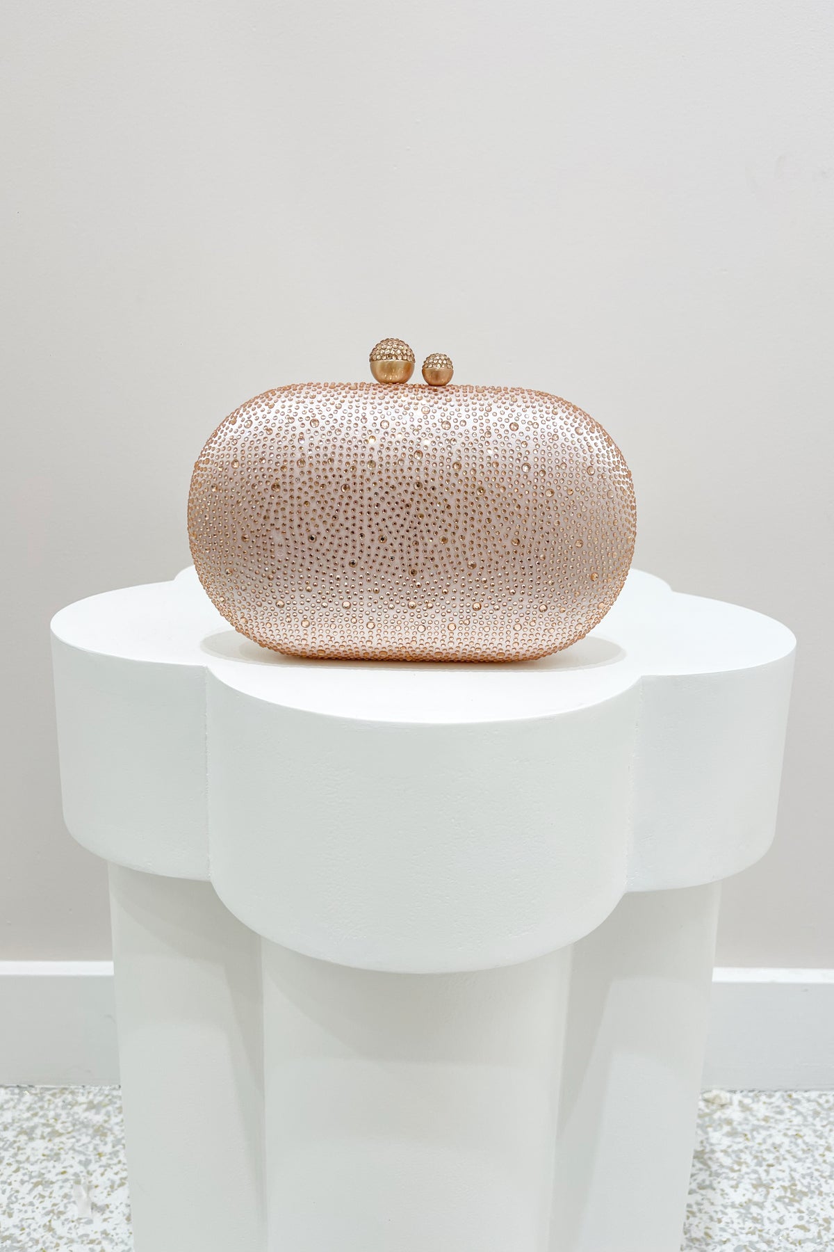 Olga berg outlet rose gold clutch