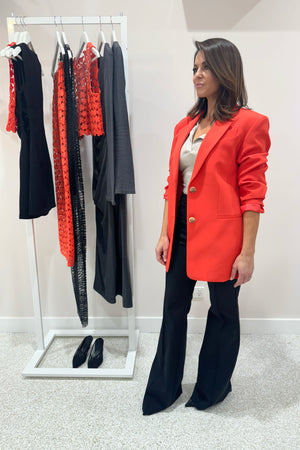 Shona Joy Irena Oversized Tailored Blazer | Hibiscus