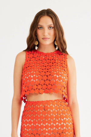 Rumer Capri Crop | Coral