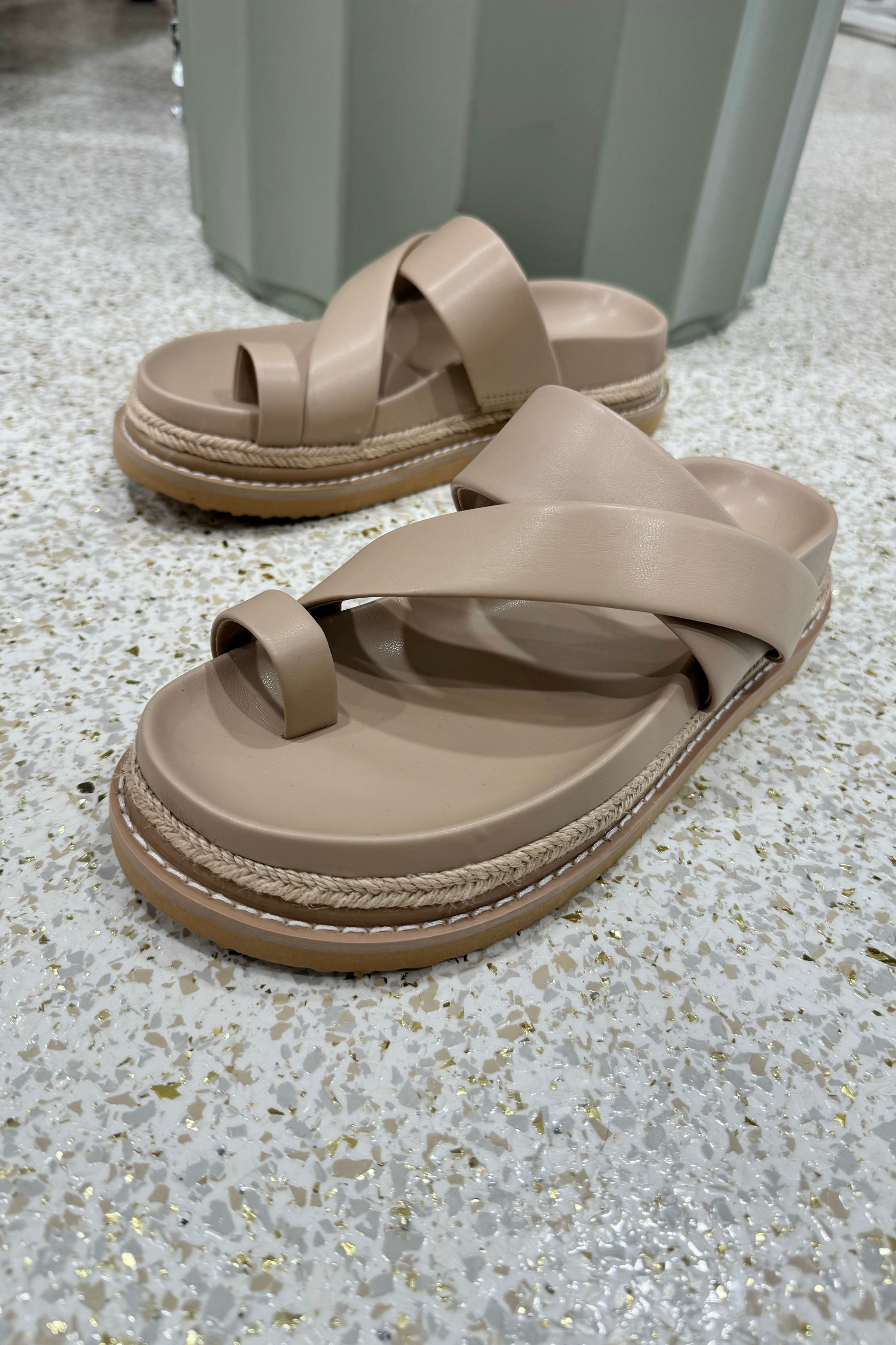 Billini Armas Platform Slide | Light Clay