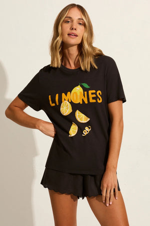 Auguste The Label Lemons Classic Tee | Black