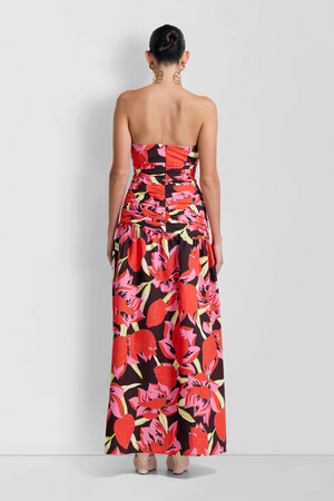 The Wolf Gang Dolcie Strapless Maxi Dress | Rojo Print