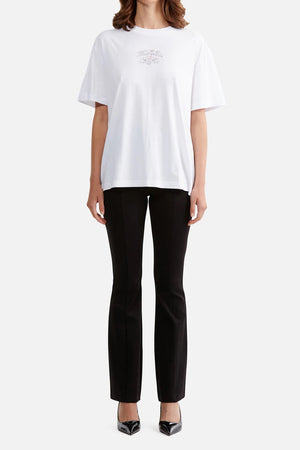 Ena Pelly Luna Oversized Tee Racer | Bright White