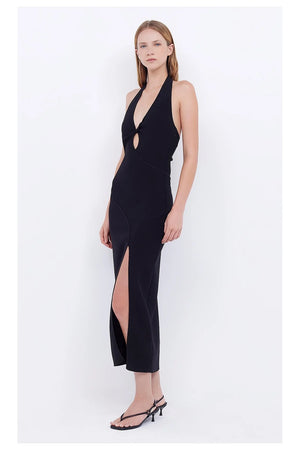 Bec + Bridge Odeya Halter Dress | Black