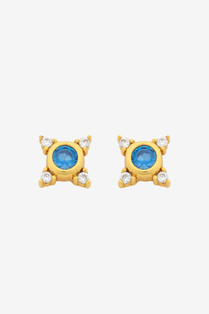 Liberte Lauren Stud Earring | Gold Aqua