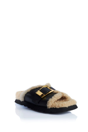 Alias Mae Kiara Slide | Black Shearling