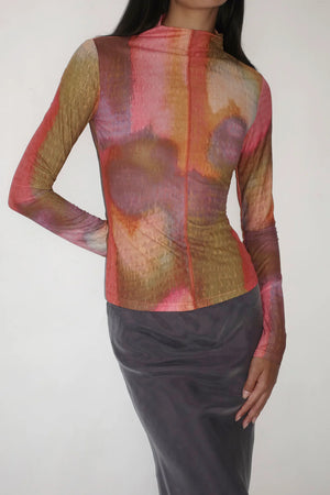 Ownley Kizzy Long Sleeve Top | Rainbow Blur