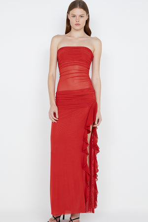 Bec + Bridge Celyse Strapless Dress | Rouge