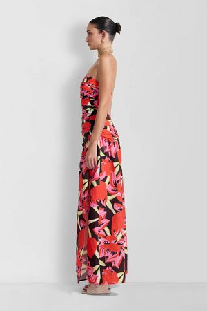 The Wolf Gang Dolcie Strapless Maxi Dress | Rojo Print