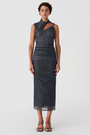 Misha Efi Midi Dress | Matrix Ink Print