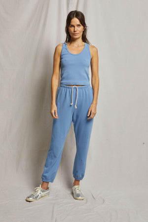 Perfect White Tee Johnny French Terry Sweatpant | Carolina Blue