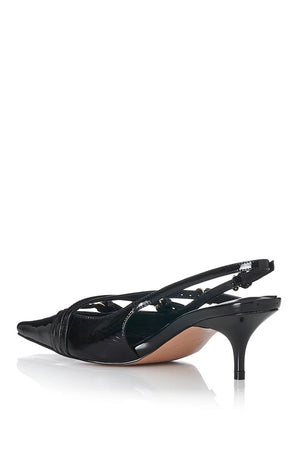 Alias Mae Iris Sling Back Heel | Black Patent