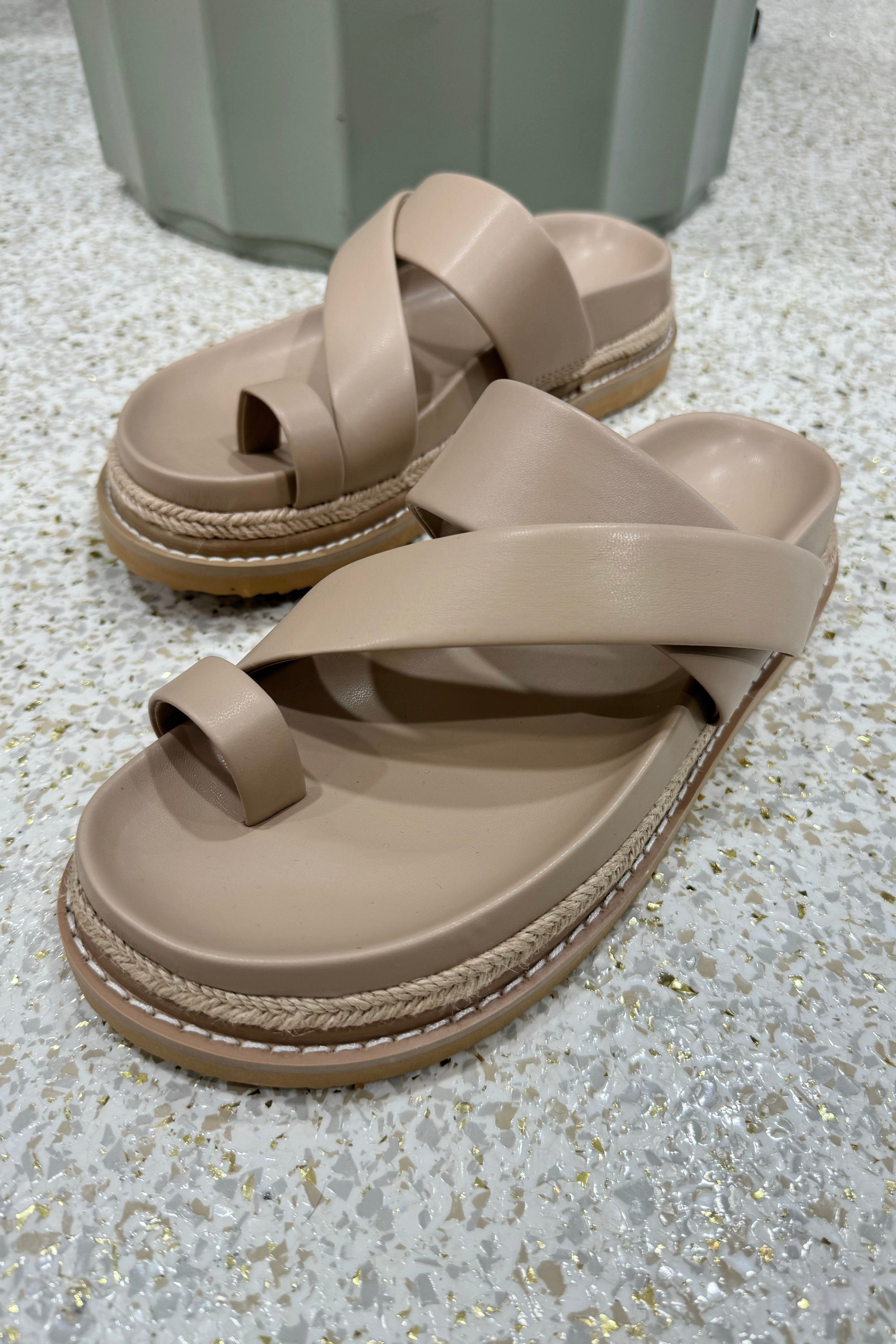 Billini Armas Platform Slide | Light Clay