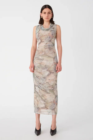 Misha Breslin Mesh Midi Dress | Abstract