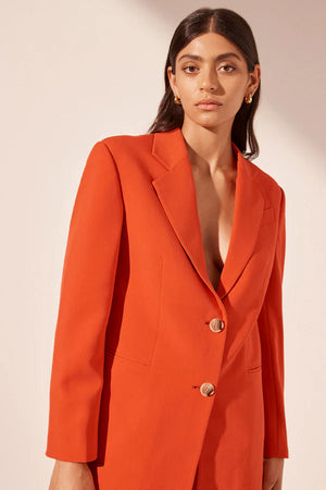 Shona Joy Irena Oversized Tailored Blazer | Hibiscus