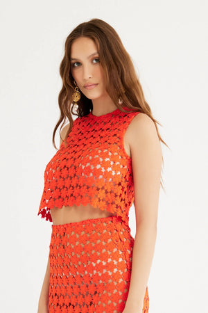 Rumer Capri Crop | Coral