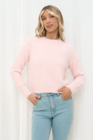 Chosen By Fifi & Annie The Classic Brushed Knit Sweater | Baby Pink