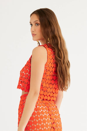 Rumer Capri Crop | Coral