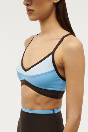 P.E Nation Overland 2 Sports Bra | Ethereal Blue