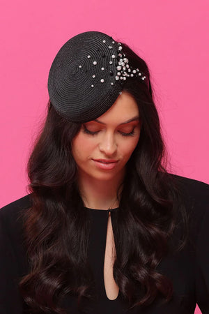 Morgan & Taylor Zora Beret Fascinator | Black