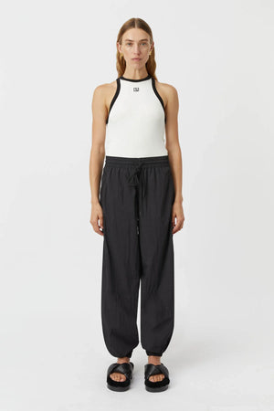 C&M Camilla & Marc Nora Contrast Bind Rib Tank | White/Black