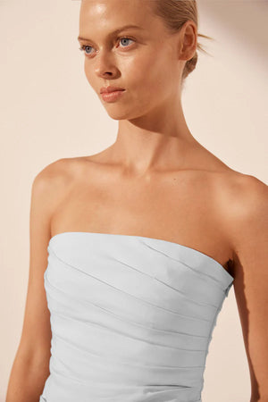 Shona Joy Lani Strapless Draped Bodice | Sky