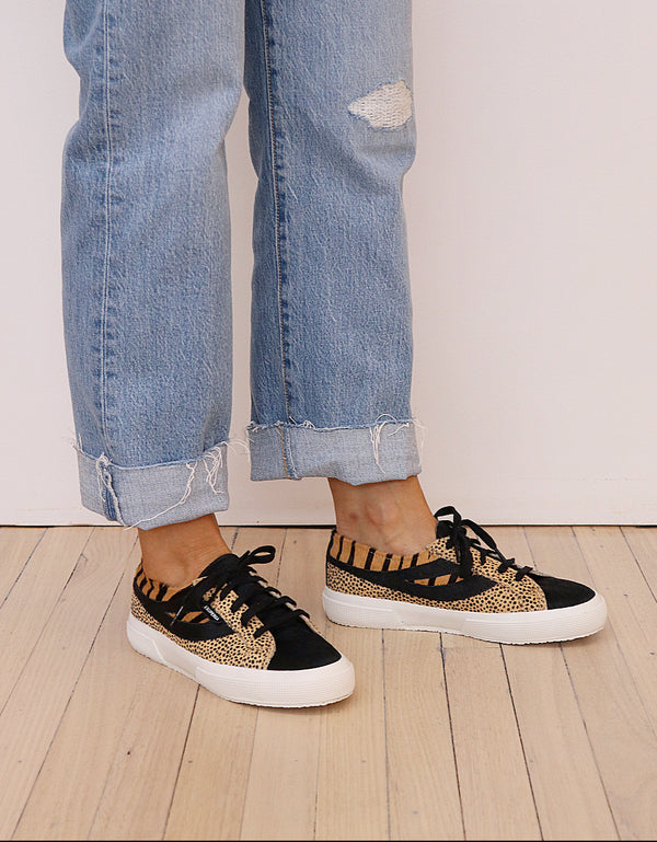 Superga 2953 Swallow Tail Cheetah/Zebra | Black