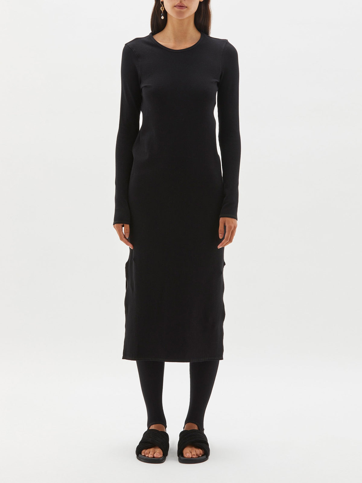 Bassike long cheap sleeve dress