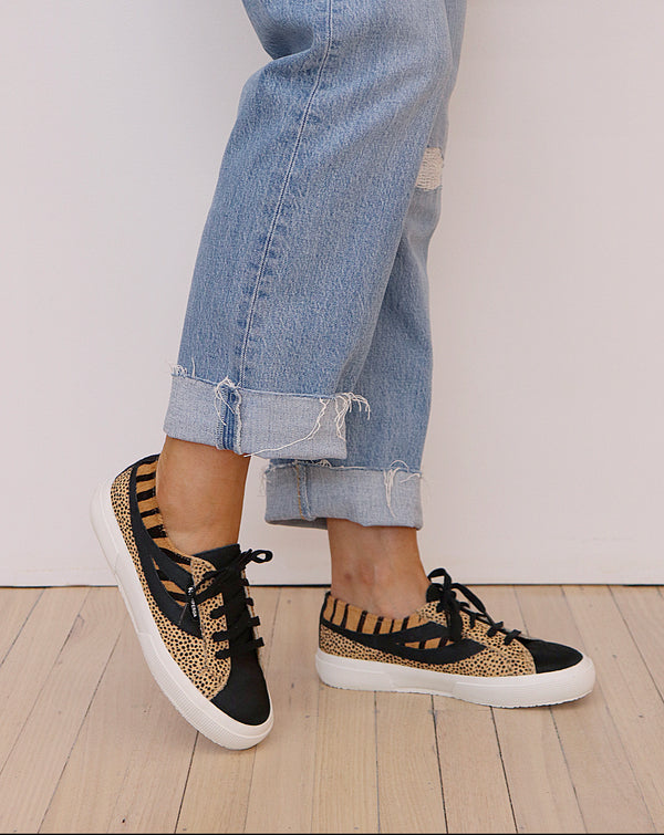 Superga 2953 Swallow Tail Cheetah/Zebra | Black