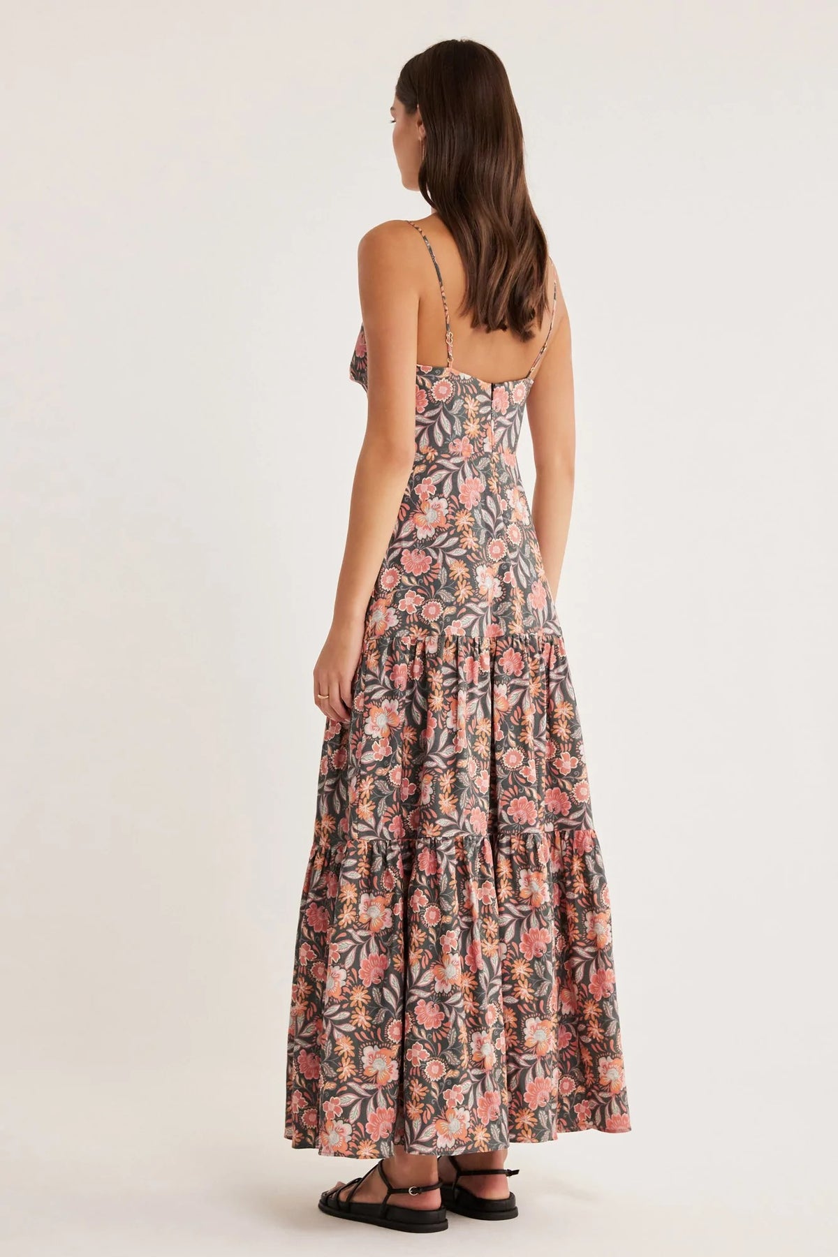 Printed Black Ladies Floral Frill Wrap Long Maxi Dress, 14 To 45 at Rs  1200/piece in New Delhi
