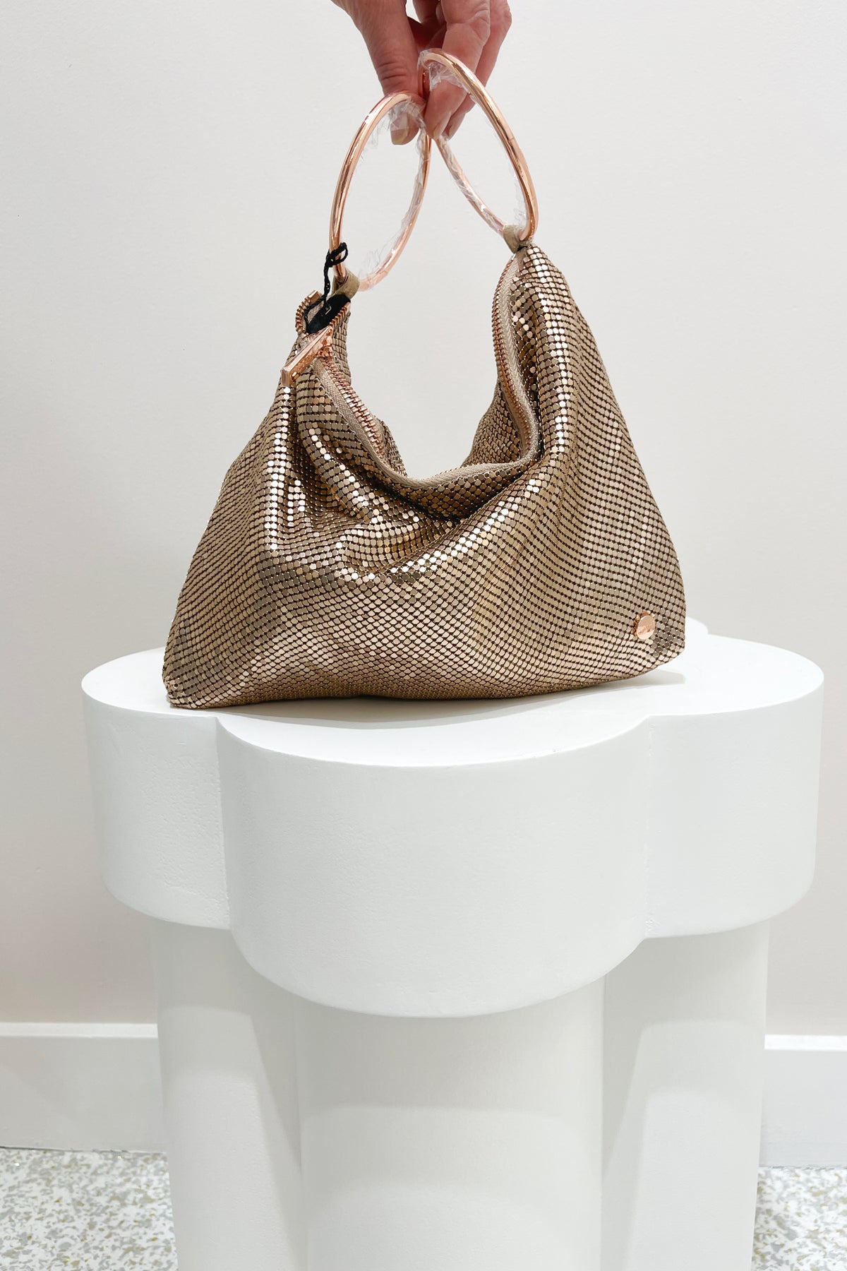 Olga Berg Shar Mesh Convertible Bag