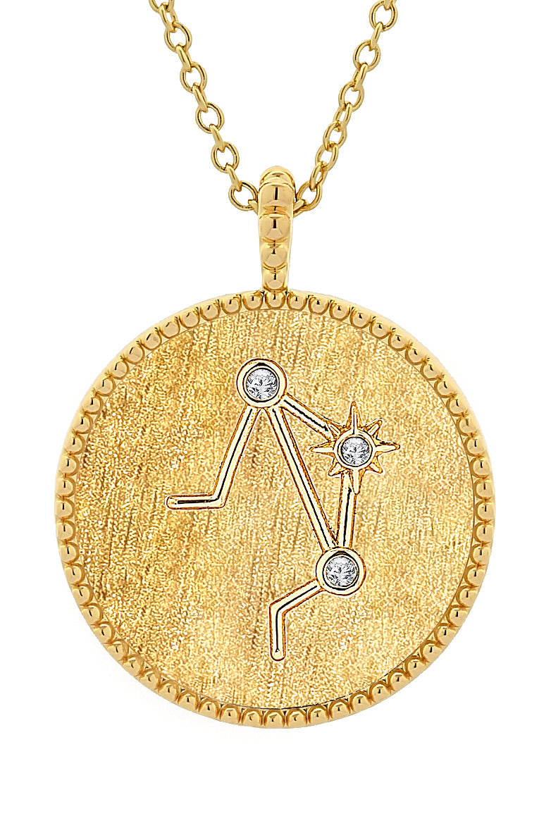 Stia Sterling Silver Gold Plated The Stars Aligned Constellation Necklace ( Libra) - Pughsdiamonds.com