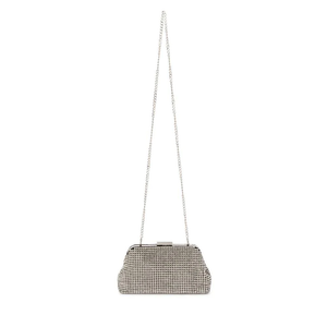 Olga Berg Jerry Crystal Vintage Clutch | Silver