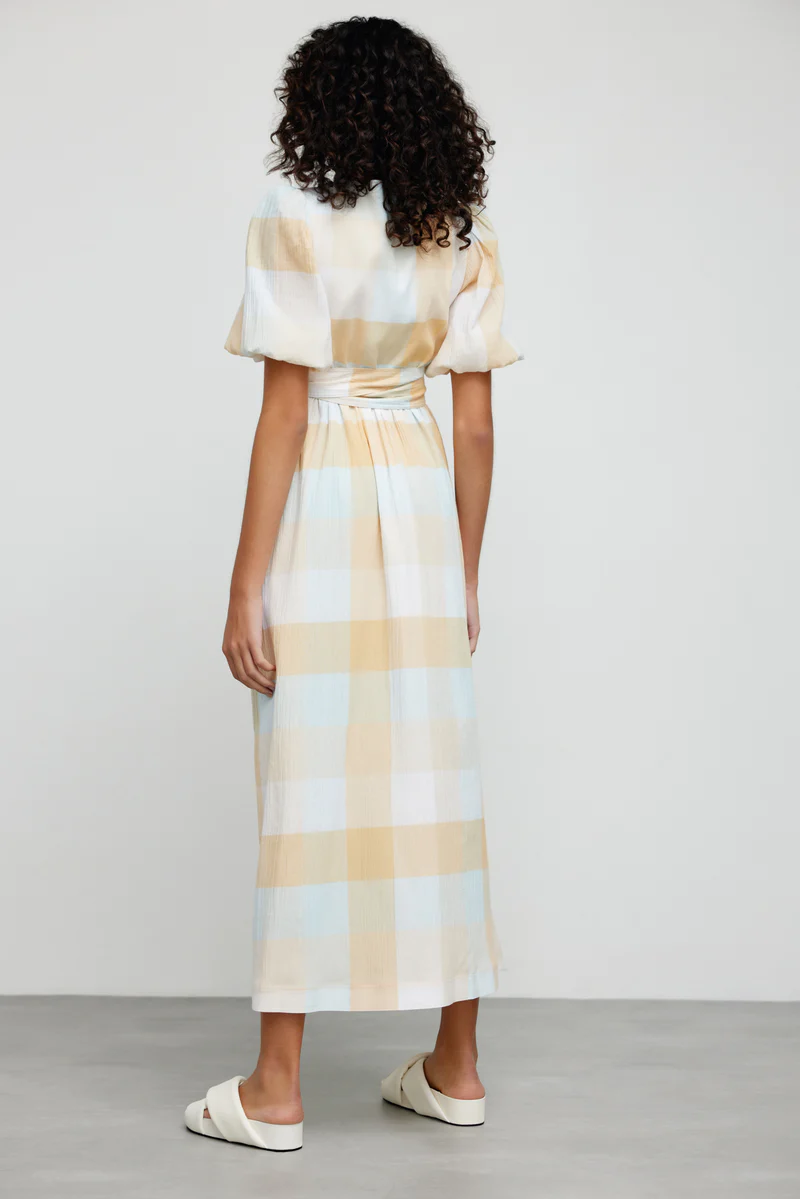 Significant Other Stella Midi Dress Multi Check - Fifi & Annie